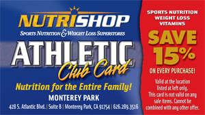 Nutrishop Monterey Park Athletic Club Card Nutrishop Monterey Park Athletic Club Card